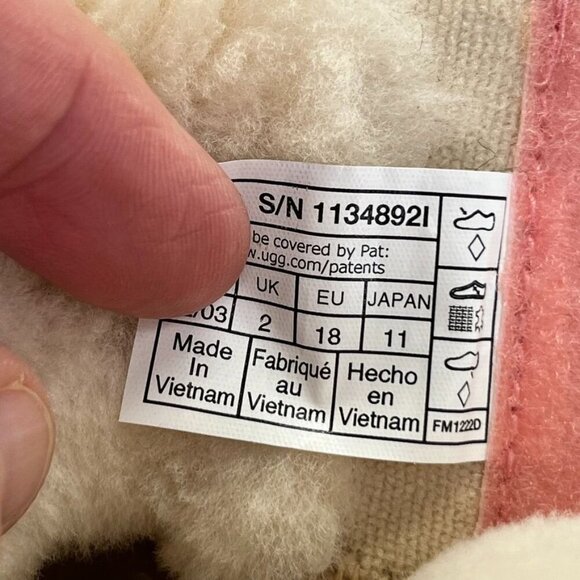 UGG® Keelan II Boot  Baby Size 2/3 in Metallic Glitter, Pink Hook & Loop Closure - Picture 10 of 15